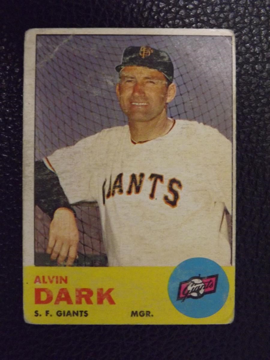 1963 TOPPS #258 ALVIN DARK GIANTS MANAGER