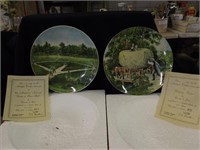 (2) Currier & Ives Series Collector Plates w/ COA