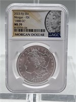 2023 NCG MS70 Fiji Silver $1"1888 CC" Morgan Dolla
