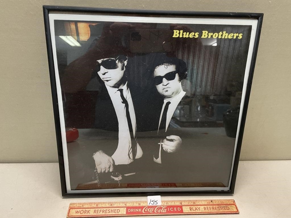 FRAMED BLUES BROTHER POSTER - 13X13 INCHES