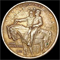 1925 Stone Mountain Half Dollar NEARLY