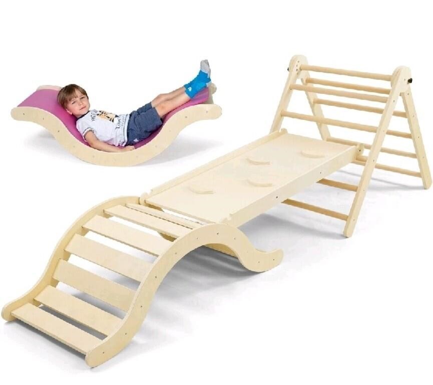 New bbgroundgrm Beech Triangle Set Climber 5 in 1,