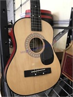 Kawasaki youth guitar--6 string(one missing), 30"L