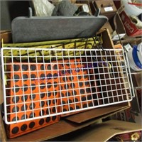 Assorted wire and metal shelving