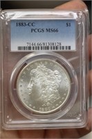 PCGS Graded 1883-CC Morgan Silver Dollar