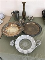 Vintage Metal Housewares Lot of 7 Platters