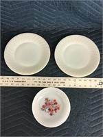 Mid-Century Fire King Milk Glass Dishes Lot of 3