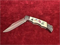 Civil War Theme Lock-Back Knife