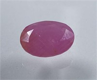 Certified 4.85 Cts Natural Oval Ruby