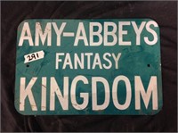 AMY-ABBEYS FANTASY KINGDOM SIGN