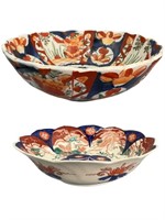 2 Vntg Japanese Imari  Hand Painted Bowls