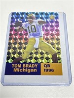 Tom Brady 1996 Michigan Rookie Prism Card