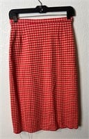 Vintage Plaid Red Catalina Skirt 1950s