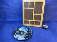 Picture Frame & Joan Horton Collector Plate,