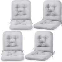 6PK Tufted Back Chair Cushion Indoor Outdoor