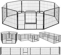 $65 - PUKAMI Dog Fence for The Yard, 8 Panels 24”H