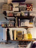 Wall of Sewing & Craft Supplies