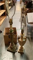 Two heavy beautiful vintage lamps. Both have