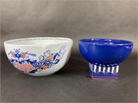 Estee Lauder Porcelain Bowl & Elizabeth Blue Bowl