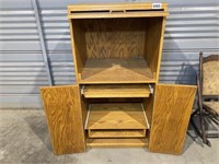 Computer Cabinet, Pull-Outs, 26x24x54"