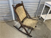 Antique Folding Sewing Rocker, 18.5x23x33"T