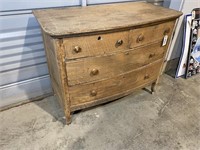 Antique Oak Dresser, 4 Drawer, 42x21.5x33.25"