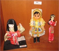 Three International Dolls