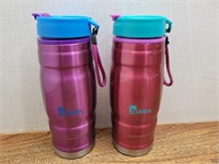 2 BUBBA Brand Metal Thermos Travel Mugs 3inAx8inH