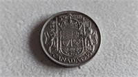 1945 Canada 50 Cent Silver Coin