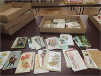 Antique postcards lot. Most used w/stamps.