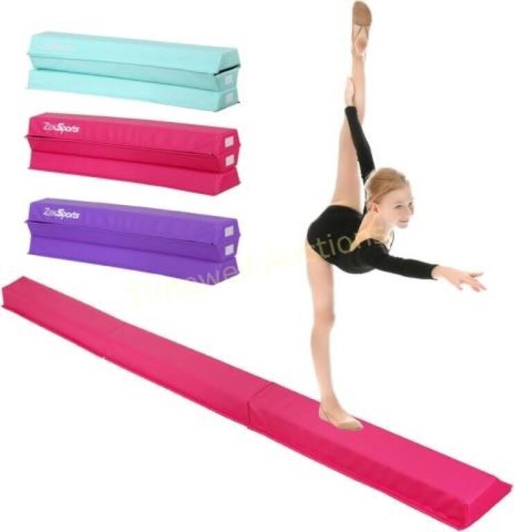 ZENY 9ft Folding Gymnastics Balance Beam with Base