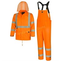 Pioneer High Vis Rain Suit  Large Orange