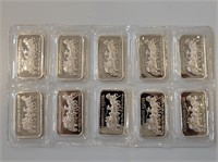 10 - Silver .999 1ozt Stagecoach Bars