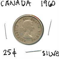 1960 Canadian Silver Quarter