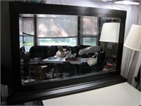 Large, Black Wood Framed Mirror - 33x48