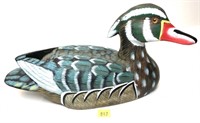 Carved wooden duck decoy