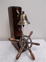 Ships wheel and brass Bell decor