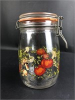Vintage ARC France Spice of Life Glass Jar