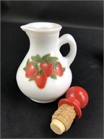 Vintage Avon Strawberries & Cream Bottle w/Cork