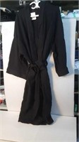 Men's S/M black waffle weave robe