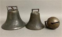 Lot of Three Early Brass and Sleigh Bells