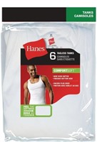 HANES - Men'S 6 Pack Tagless Tank - 2XL - White