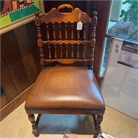 Leather Seat Side Chair