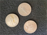 1922, 1925 and 1928 Peace Dollars