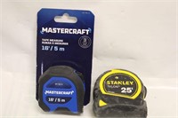 New Mastercraft & Stanley Used Tape Measure Lot