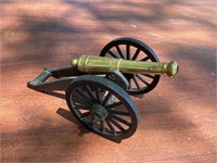 CAST IRON & BRASS TOY CANNON