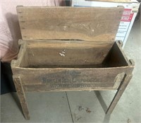 Vintage Wooden Box with Legs Warren Tool