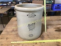 Antique 12 gallon pickle crock, Western S