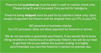 Firearms & Ammo terms,condition questions,shipping