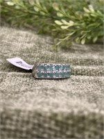 Mint Stoned .925 Sterling Sliver Ring Size 10
